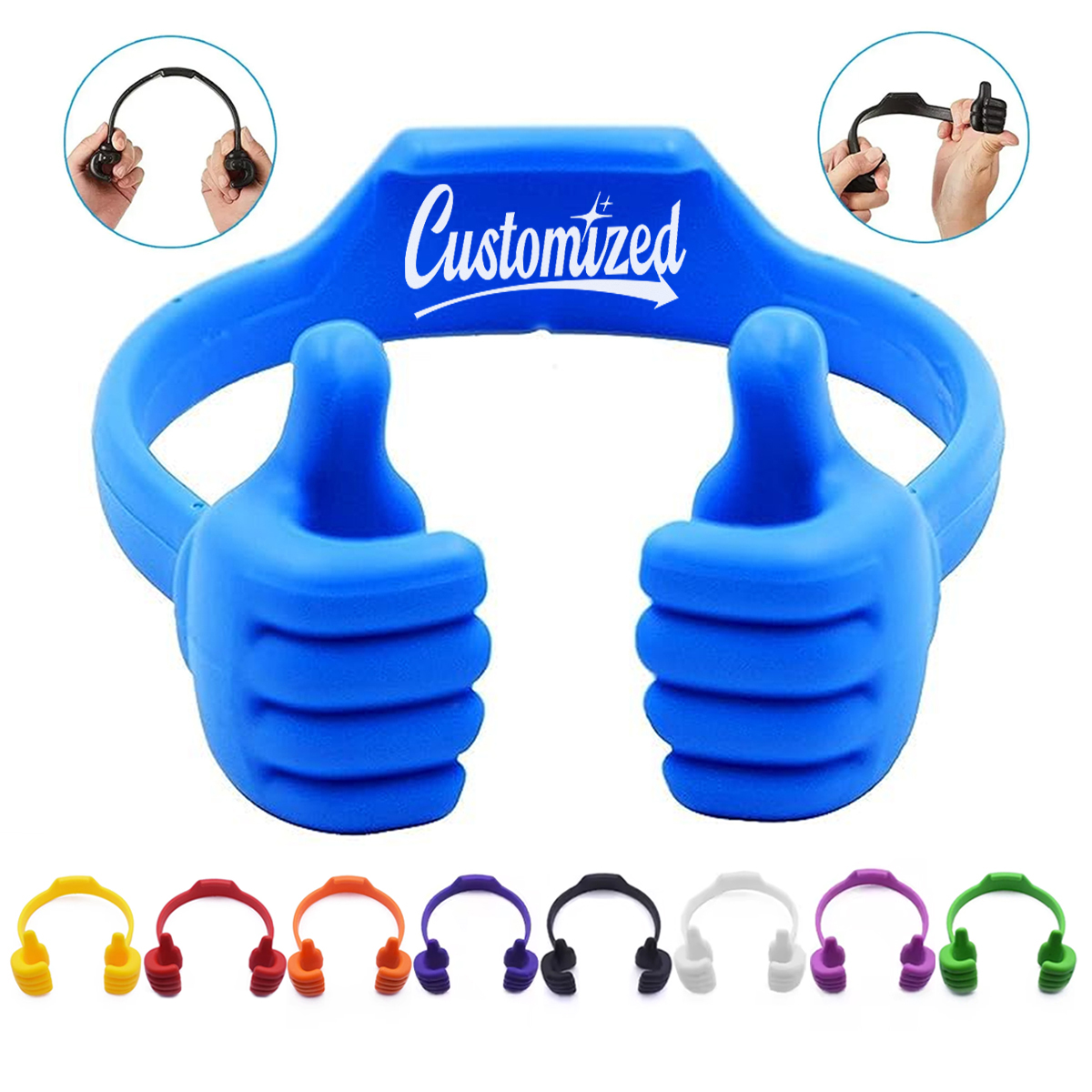 Thumbs Up Flexible Phone Stand for Desk or Promo Use