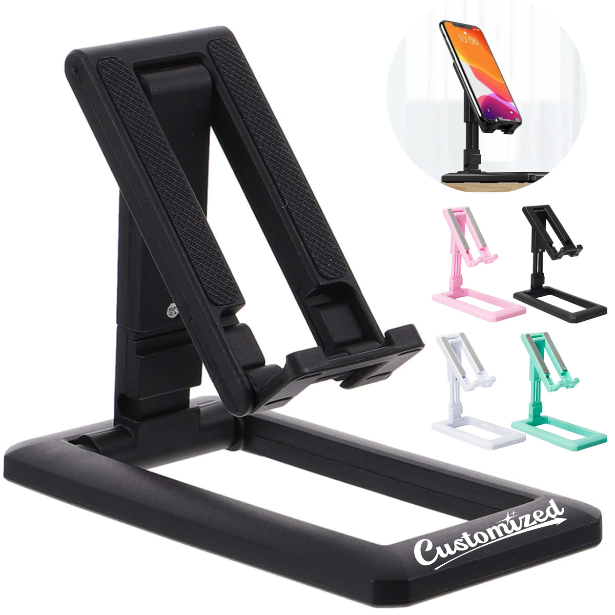 Foldable Multi-Angle Phone and Tablet Stand for Desk Use