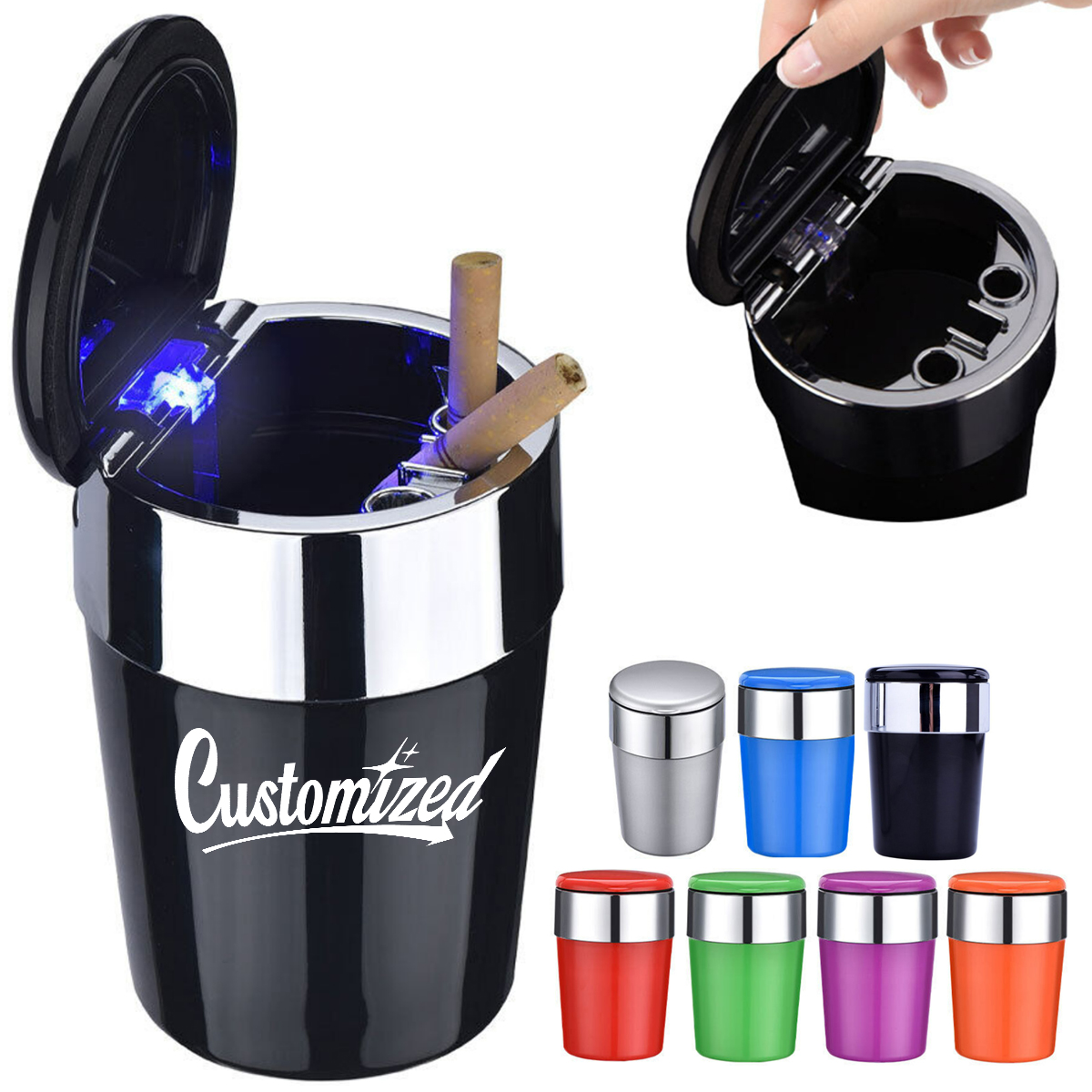 Car Ashtray with LED Light