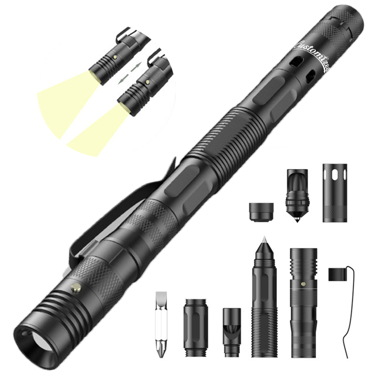 Tactical Pen with LED Flashlight