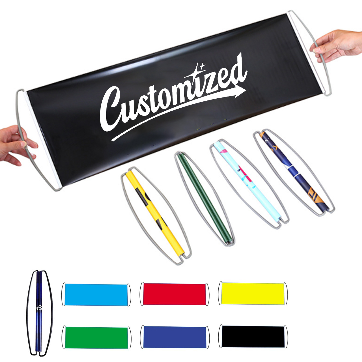 Custom Pull Up Handheld Promotional Banner