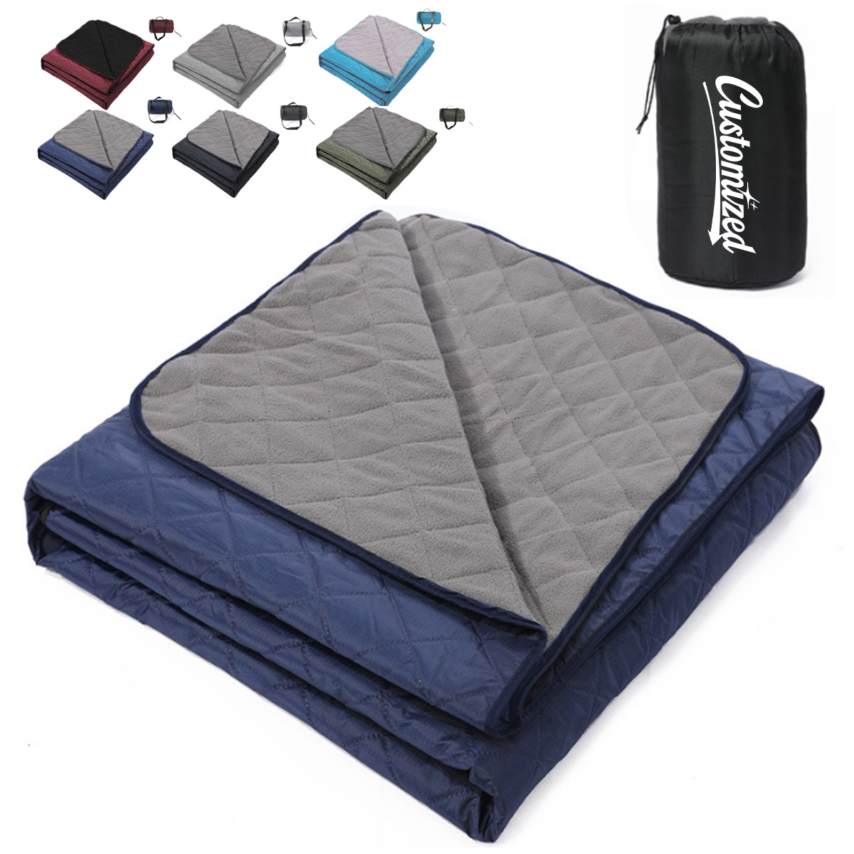 Waterproof Foldable Outdoor Picnic Blanket with Carry Bag