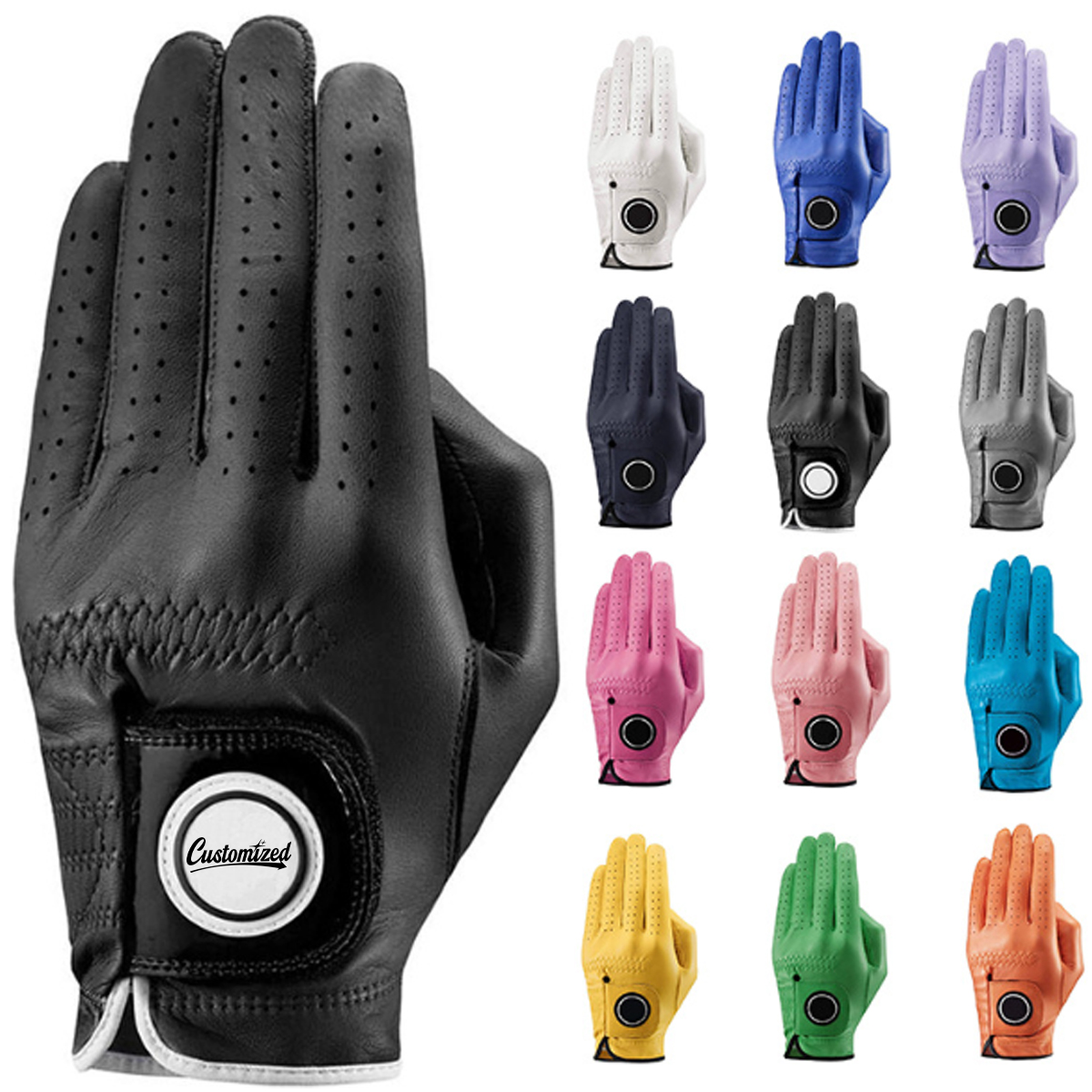 Premium Sheepskin Leather Golf Glove with Custom Logo