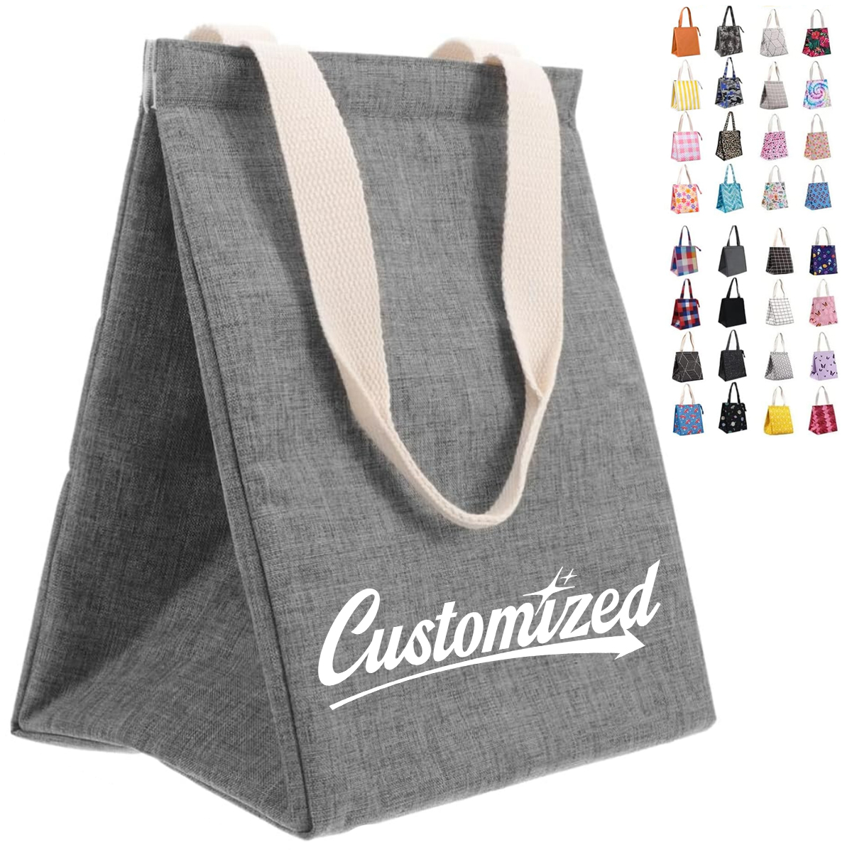 Insulated Reusable Lunch Tote Bag Portable Cooler