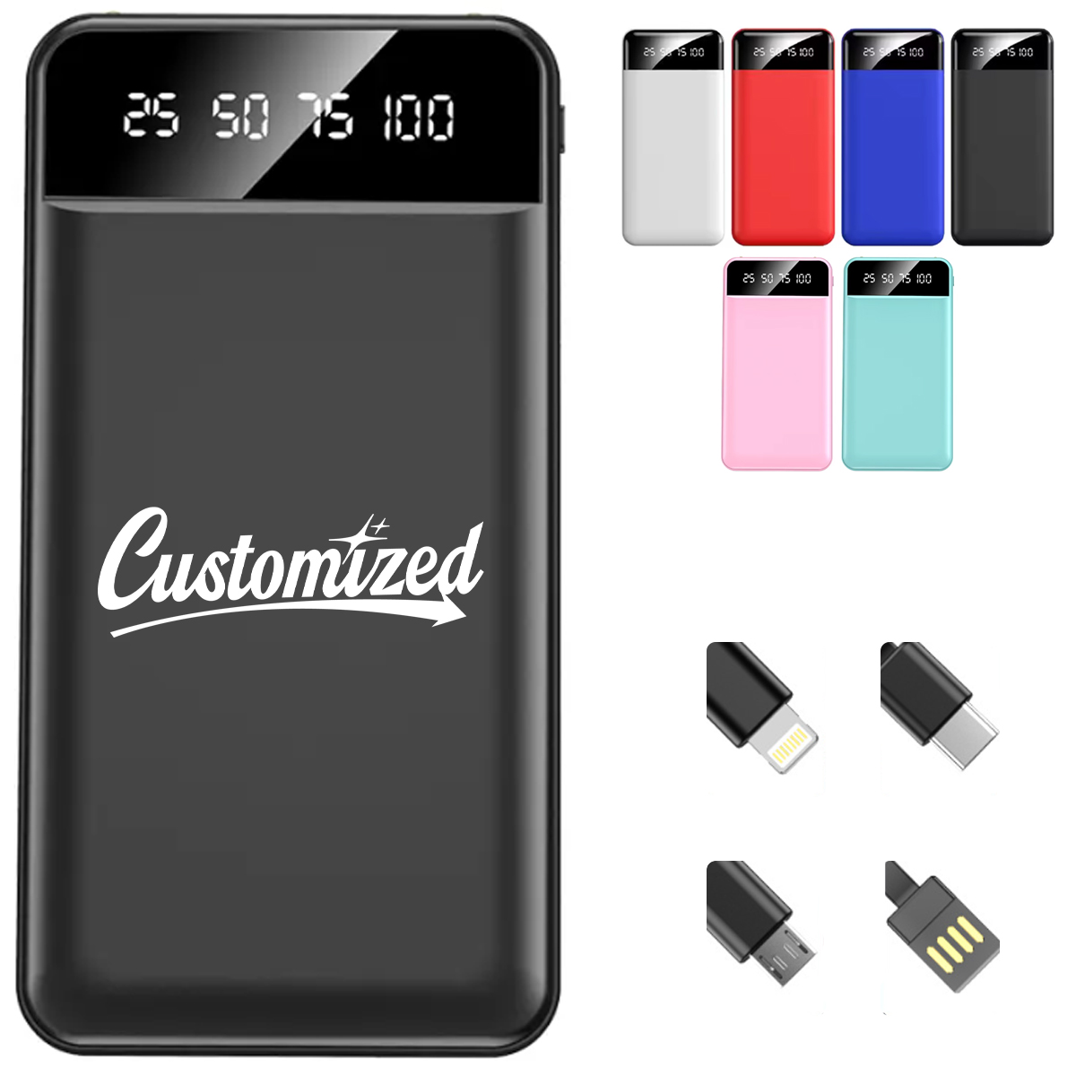 Portable Power Bank with Digital LED Display Dual USB Output