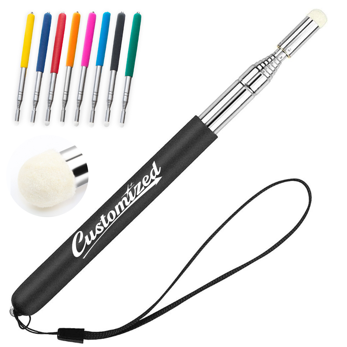 Telescopic Acupressure Massage Pen with Soft Round Tip