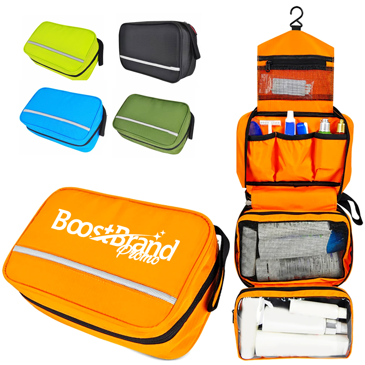 3 In 1 Hanging Travel Toiletry Bag Portable Organizer