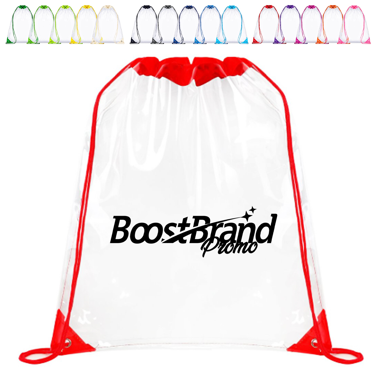 Customizable Drawstring Cinch Bag with Storage Pocket