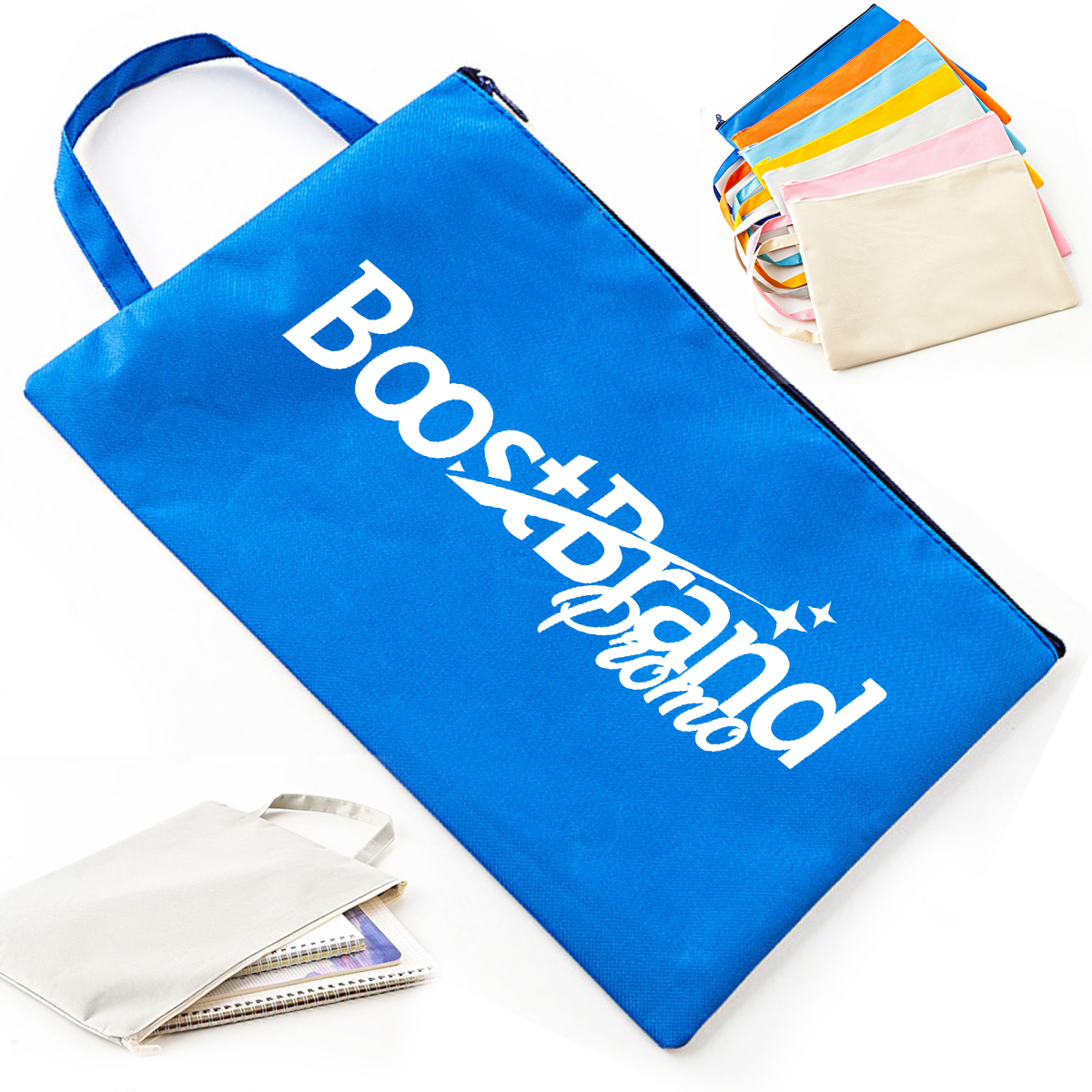 Colorful Zippered Canvas Pouches for Organization`