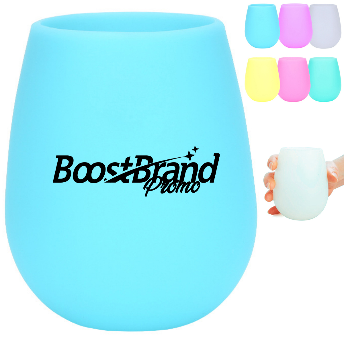 12Oz. Reusable Silicone Stemless Wine Tumbler
