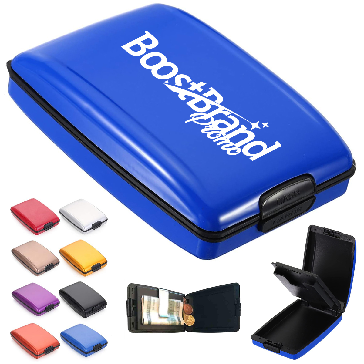 RFID Blocking Hard Shell Card & Cash Wallet