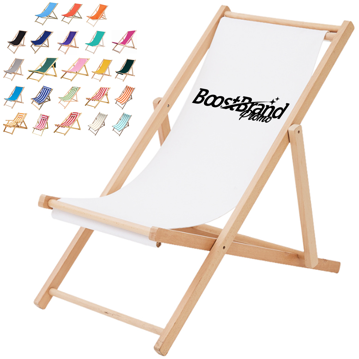 Foldable Wooden Beach Deck Chair Lounger