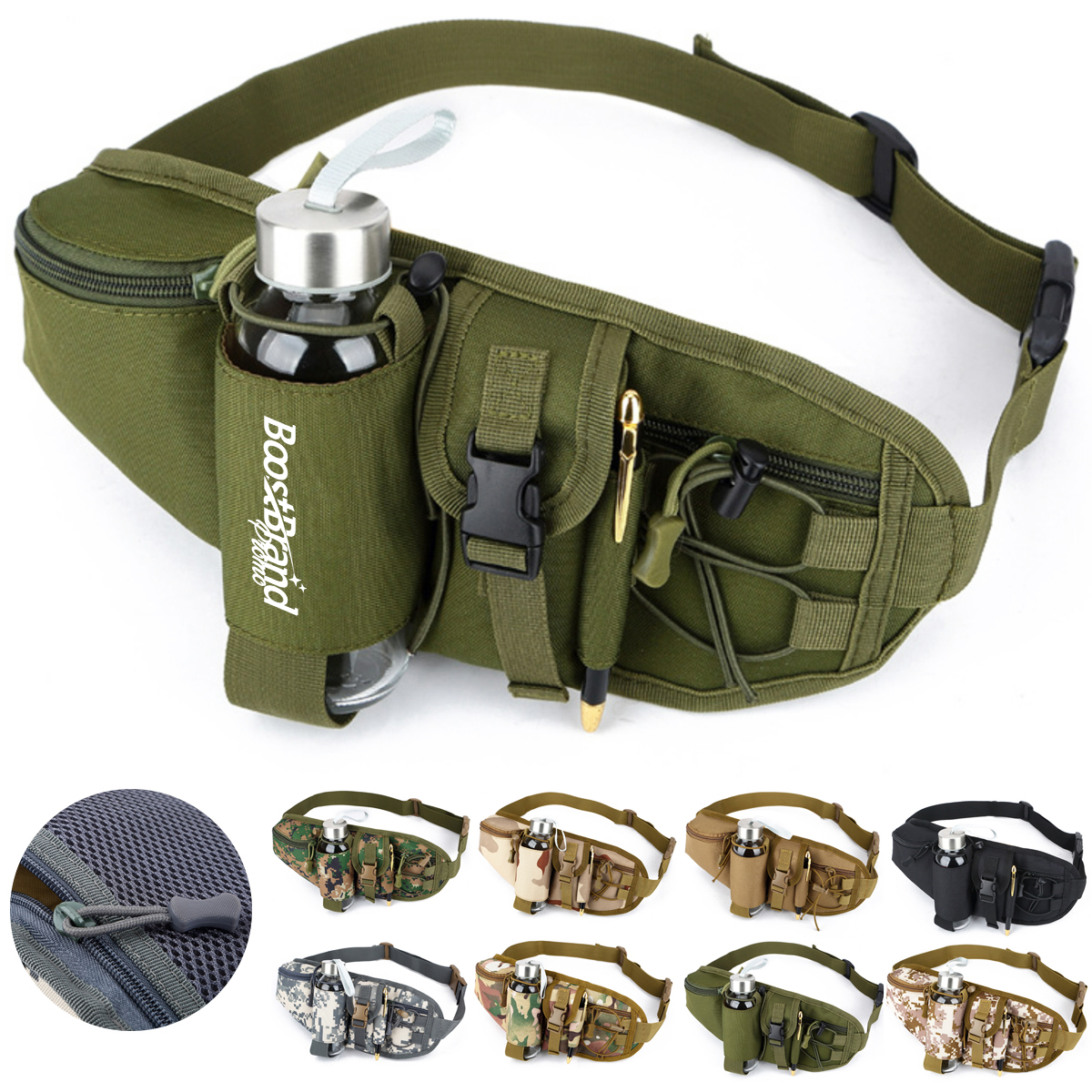Outdoor Hydration Waist Pack with Bottle Holder