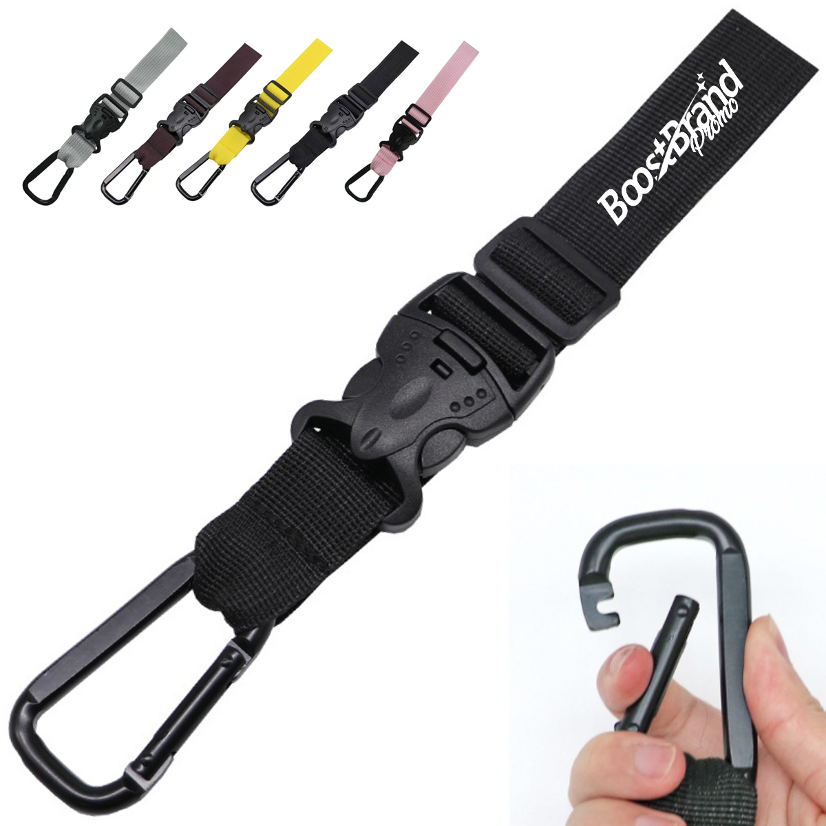 Heavy-Duty Carabiner Clip with Adjustable Strap