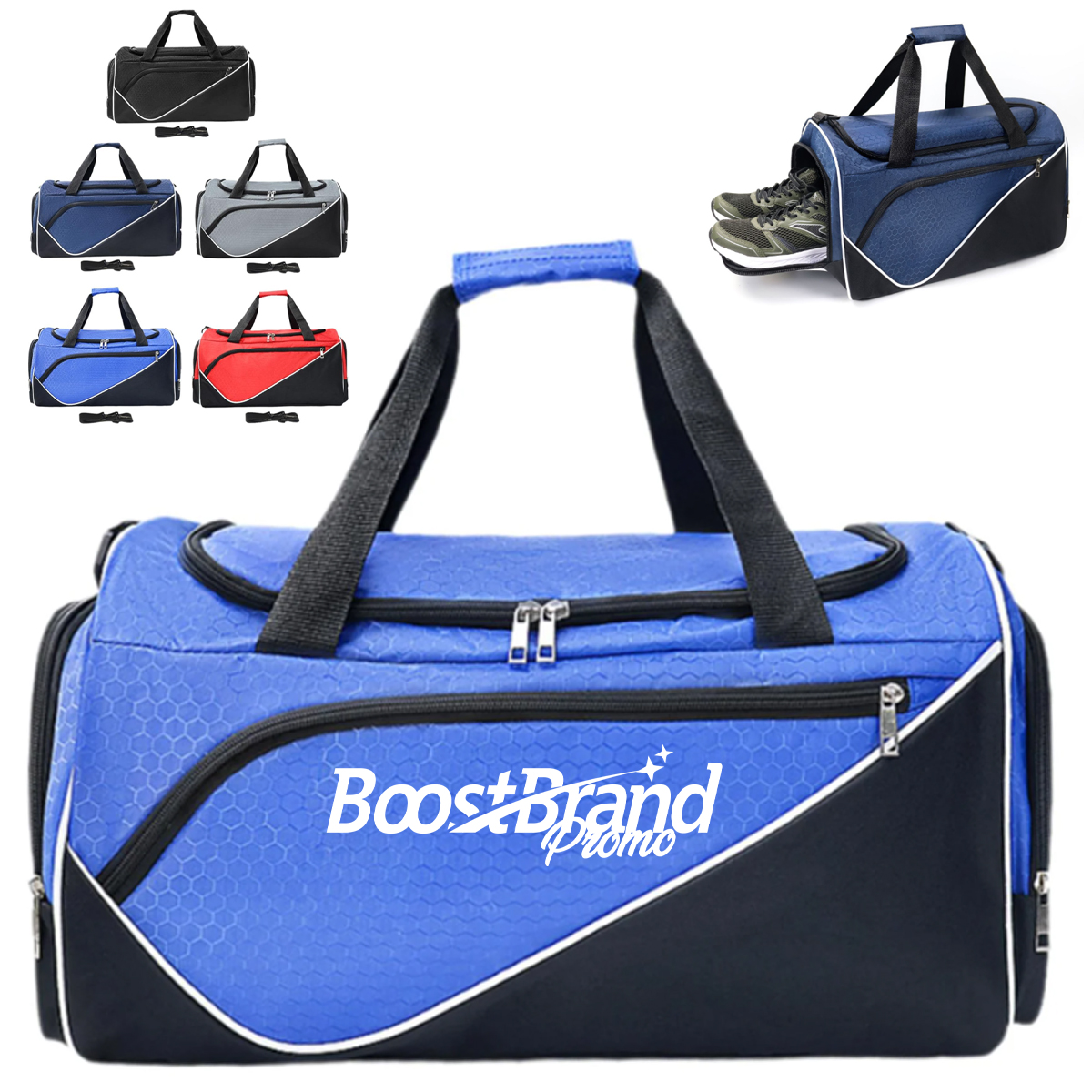 Durable Sports Duffel Bag with Multiple Pockets