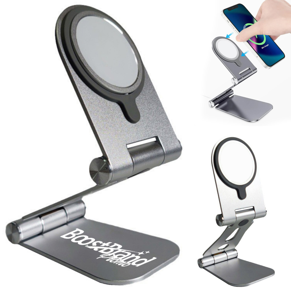 Foldable MagSafe Aluminum Stand Suitable Wireless Charging