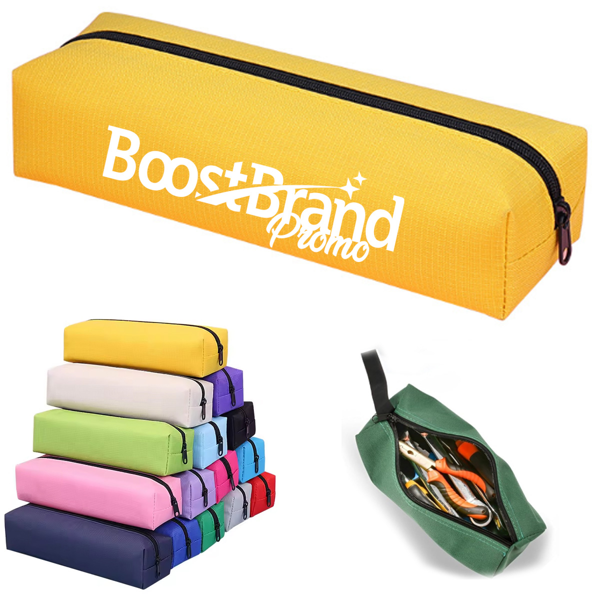 Zipper Pencil Case for Office & School Use Customizable