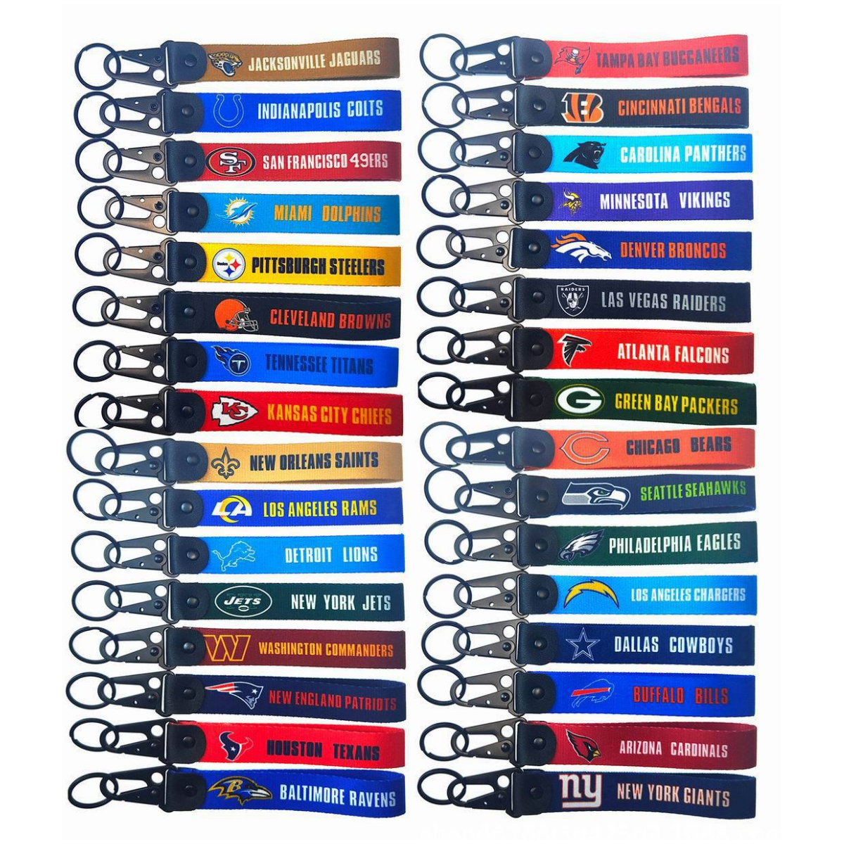 Custom Woven Tactical Keychain with Metal Clip and Keyring