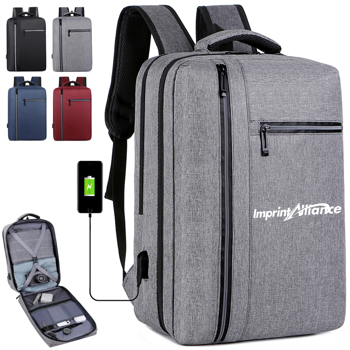 20L Anti Theft USB Laptop Backpack for Business & Travel