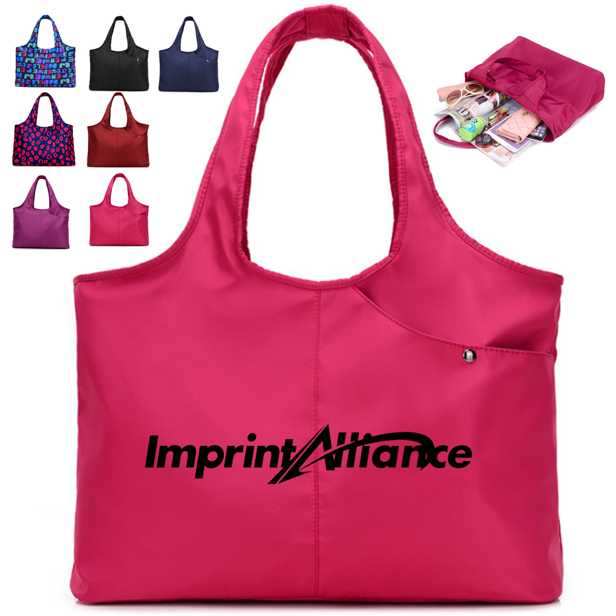 20L Foldable Nylon Shopping Tote Bag