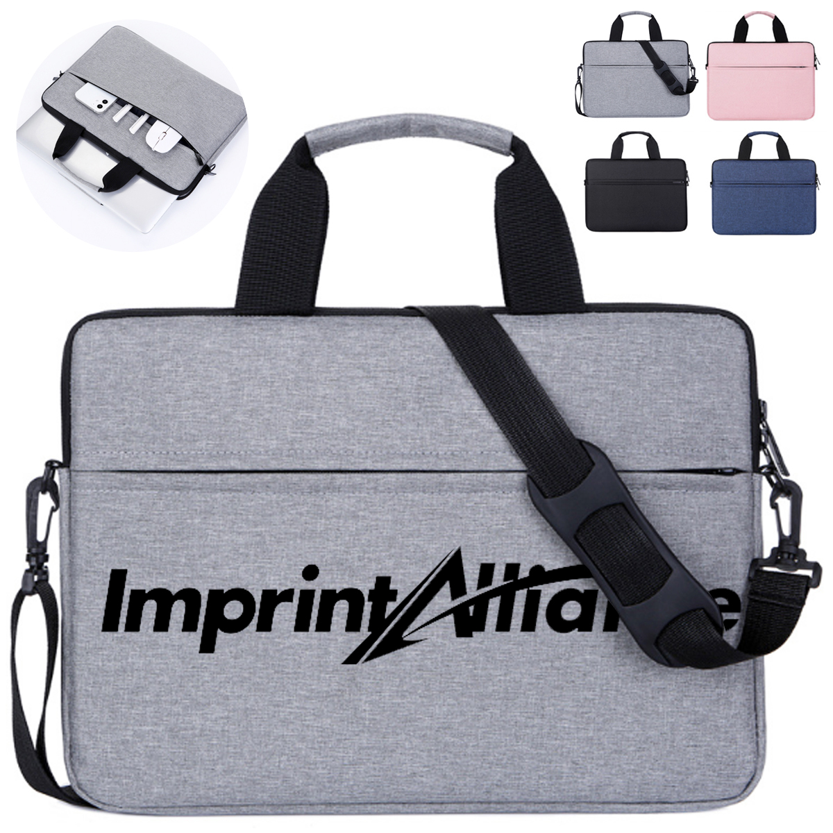 Multi Color Laptop Messenger Bag with Shoulder Strap