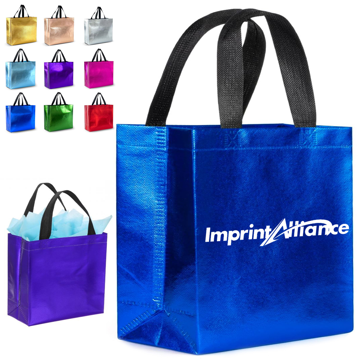 Iridescent Holographic PVC Shopping Tote Bag