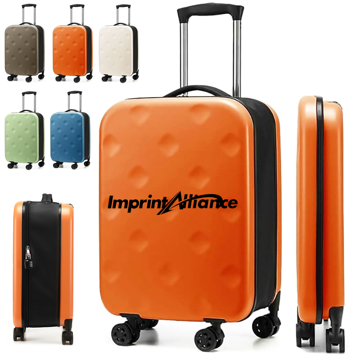20 Inch Foldable Rolling Suitcase with Spinner Wheels