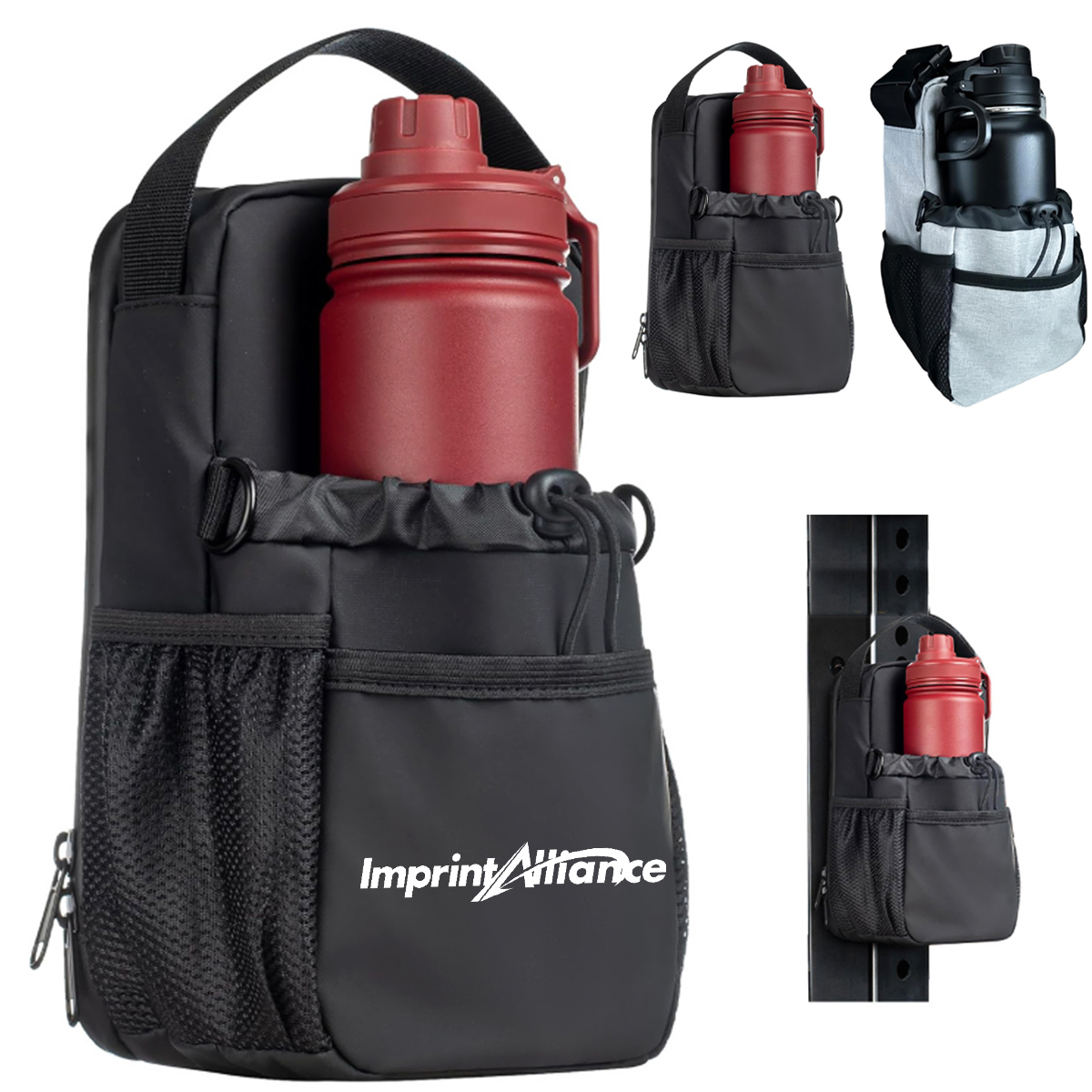 Magnetic Sports Water Bottle Bag with Shoulder Strap