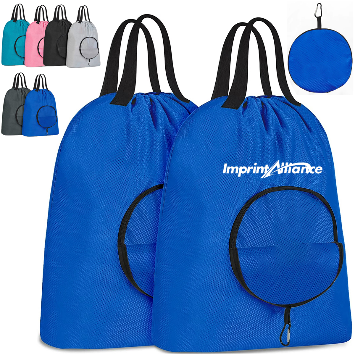Travel Laundry Bag Foldable Drawstring Hamper Tote