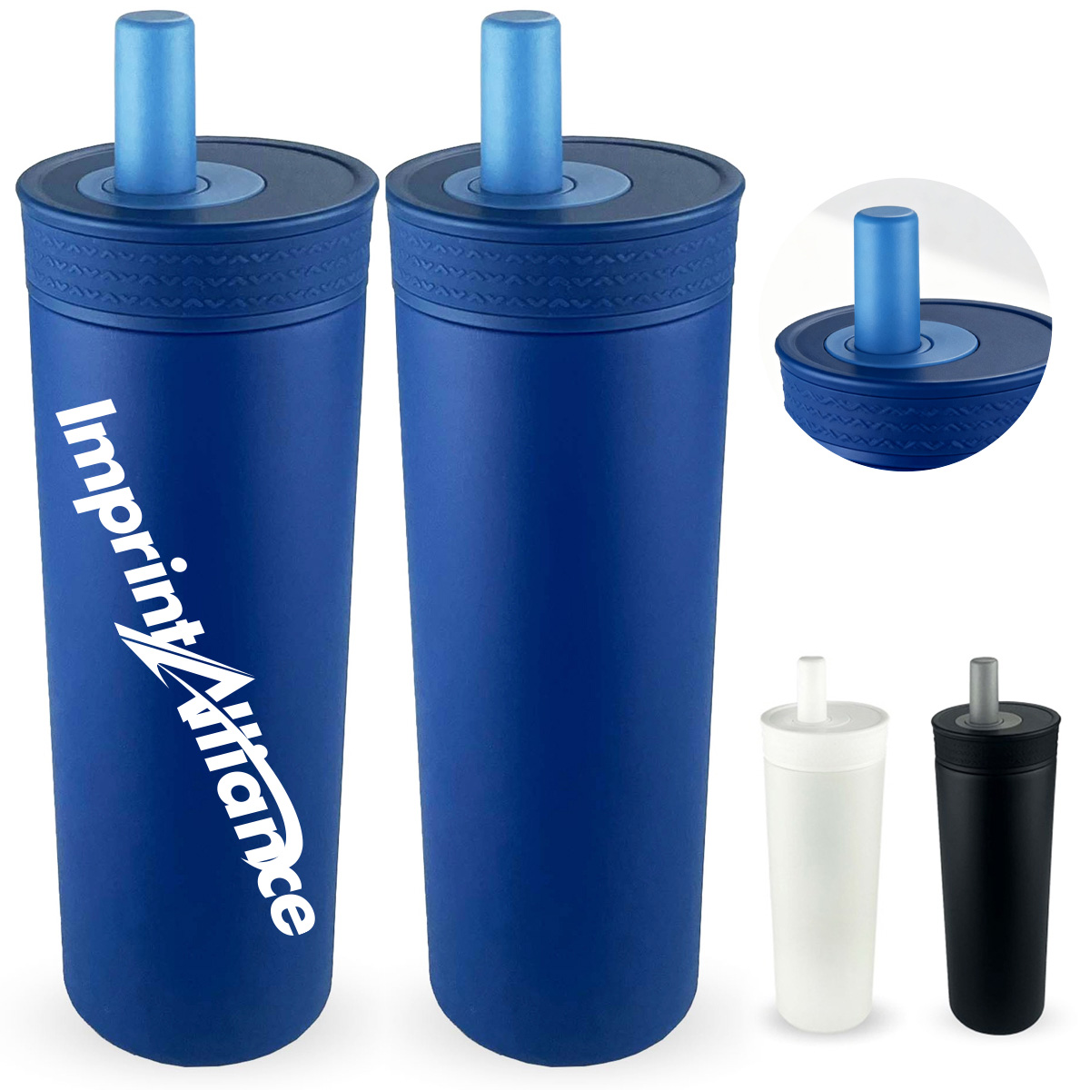 22 oz. Stainless Steel Straw Tumbler with Custom Logo