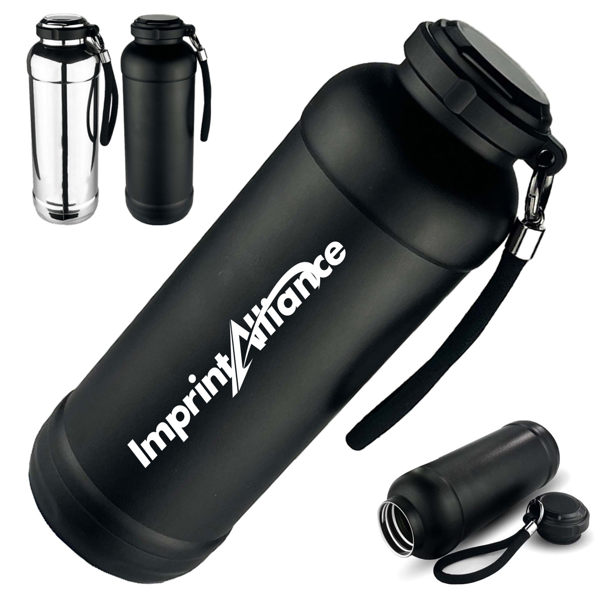 21 oz. Stainless Steel Vacuum Insulated Bottle with Strap