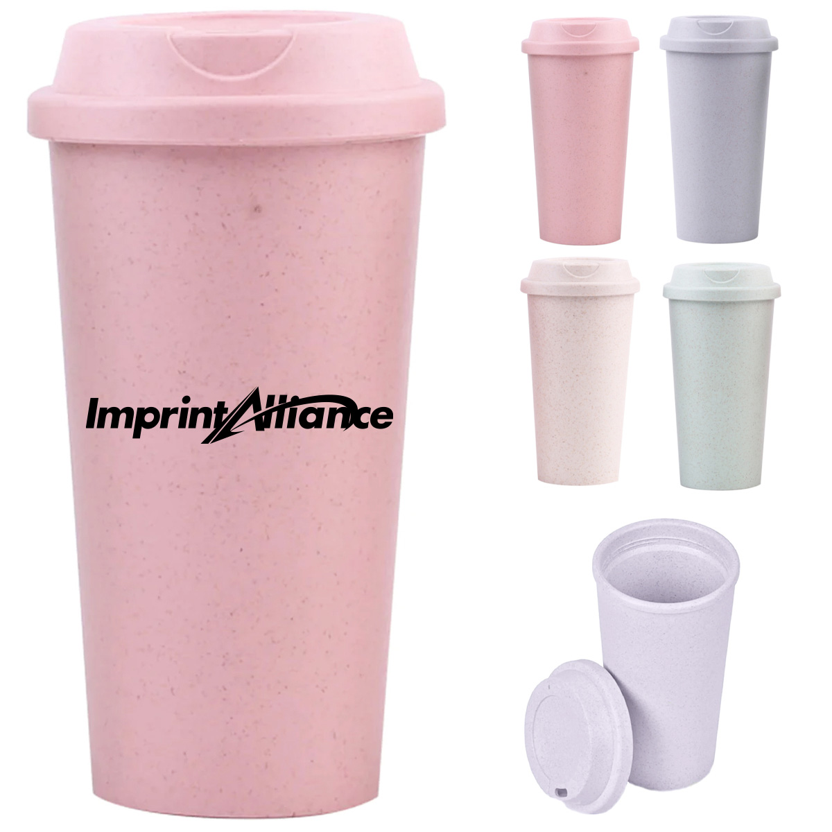 18 oz. Double Wall Bamboo Fiber Travel Cup