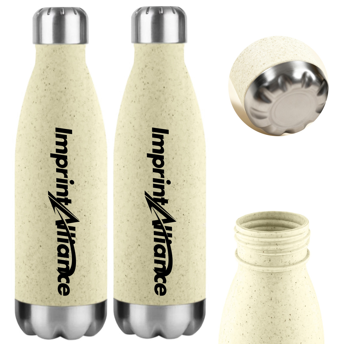 23 oz. Wheat Straw & Stainless Steel Insulated Bottle