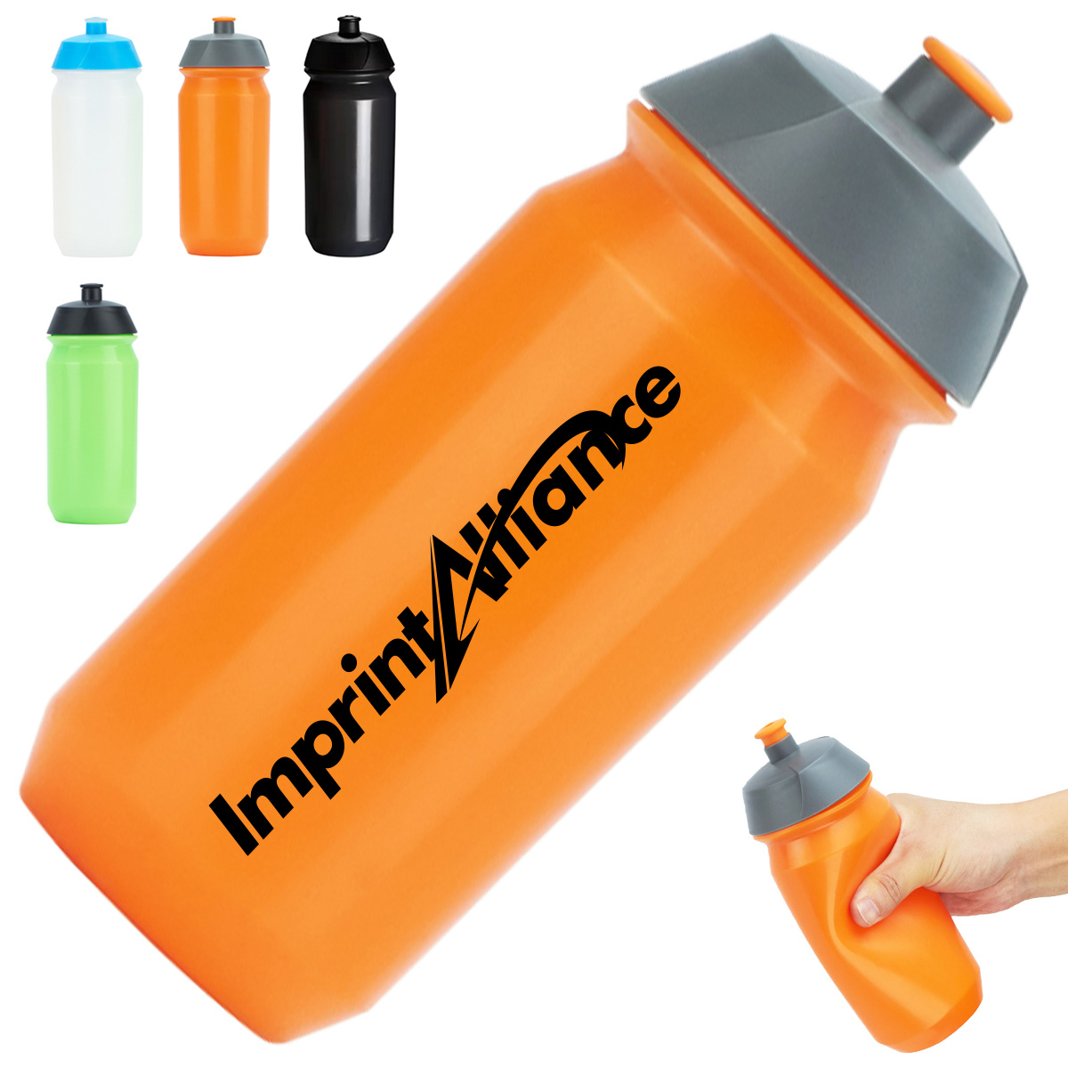17 oz. Sports Water Bottle with Push Cap Lid