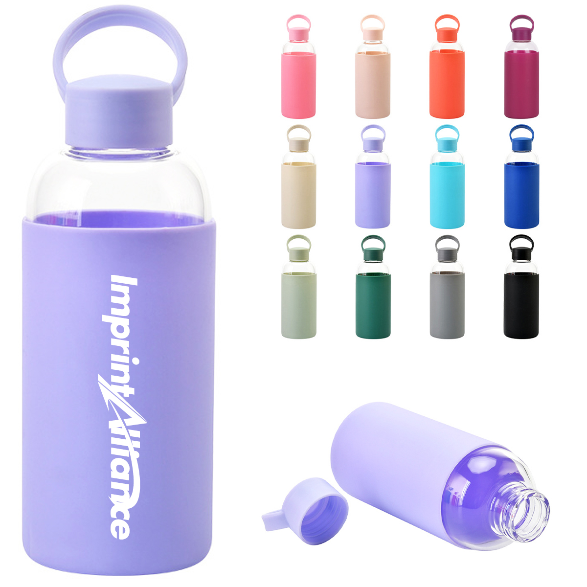 20oz. Borosilicate Glass Bottle with Silicone Sleeve