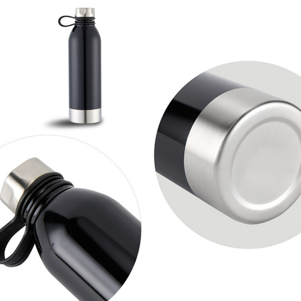 25oz. Stainless Steel Sports Bottle with Loop Cap