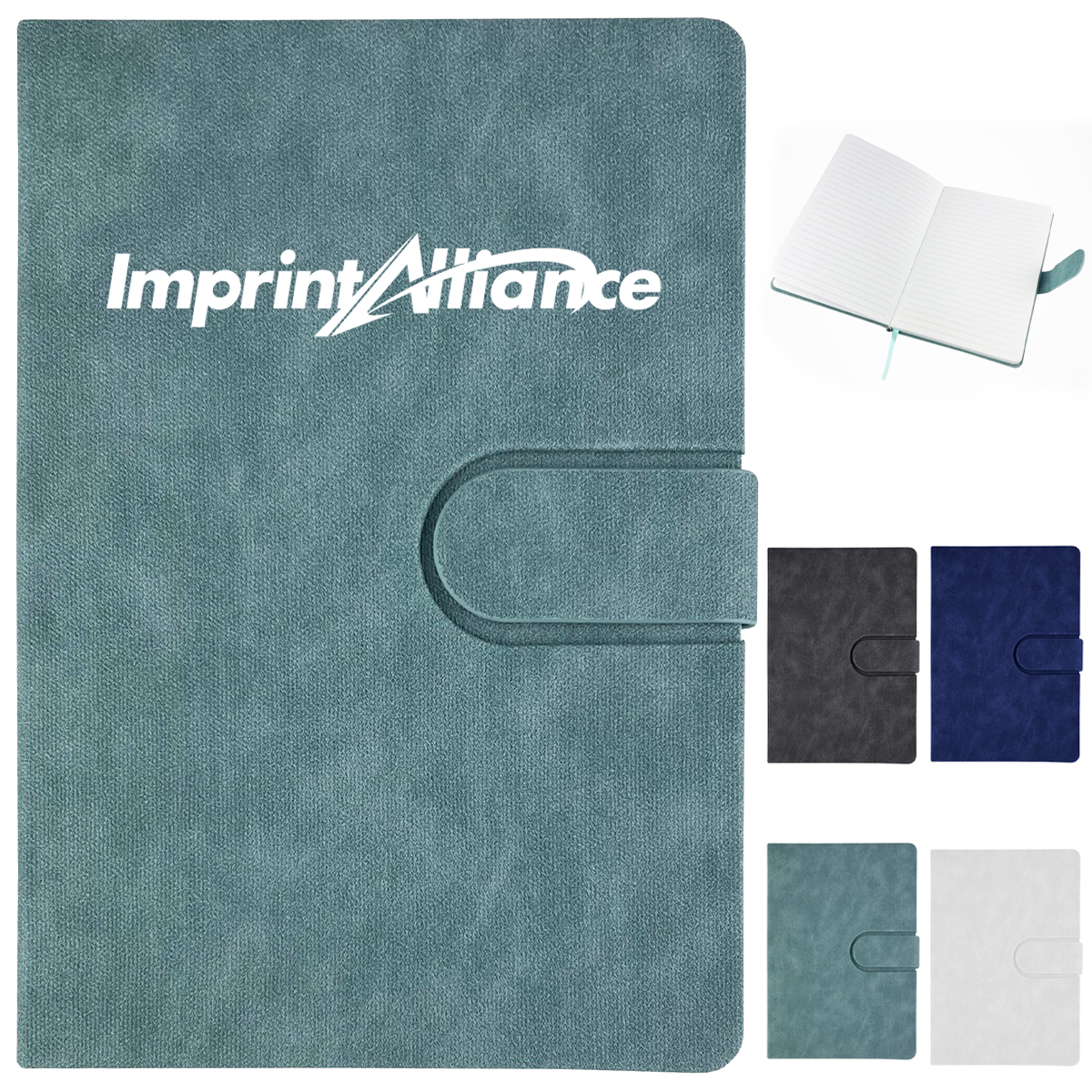PU Leather Notebook with Magnetic Strap and Custom Logo