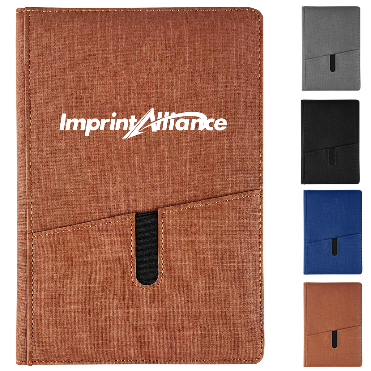PU Leather Notebook with Pen Slot and Custom Logo