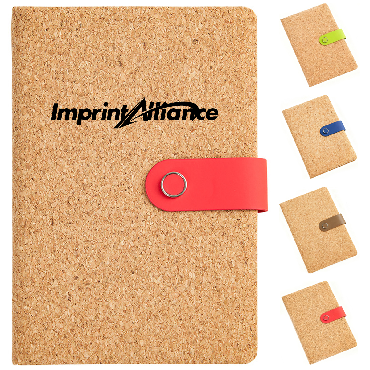 A5 Cork Cover Notebook with Snap Closure for Office Use