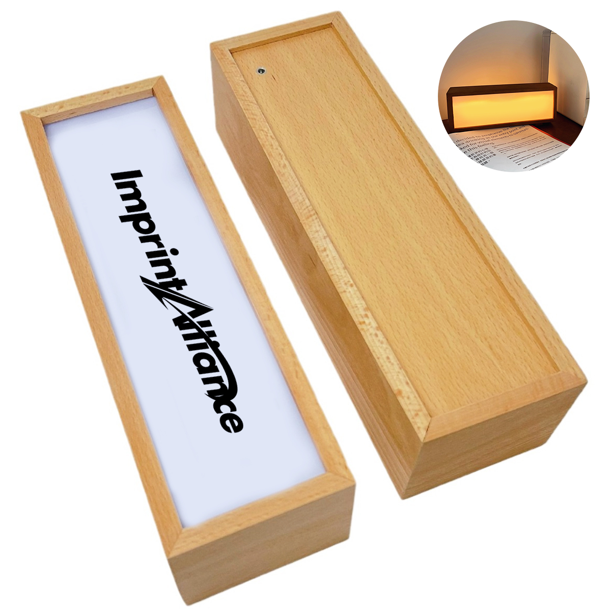 Wooden LED Sign Light Desk Decor for Store or Bar