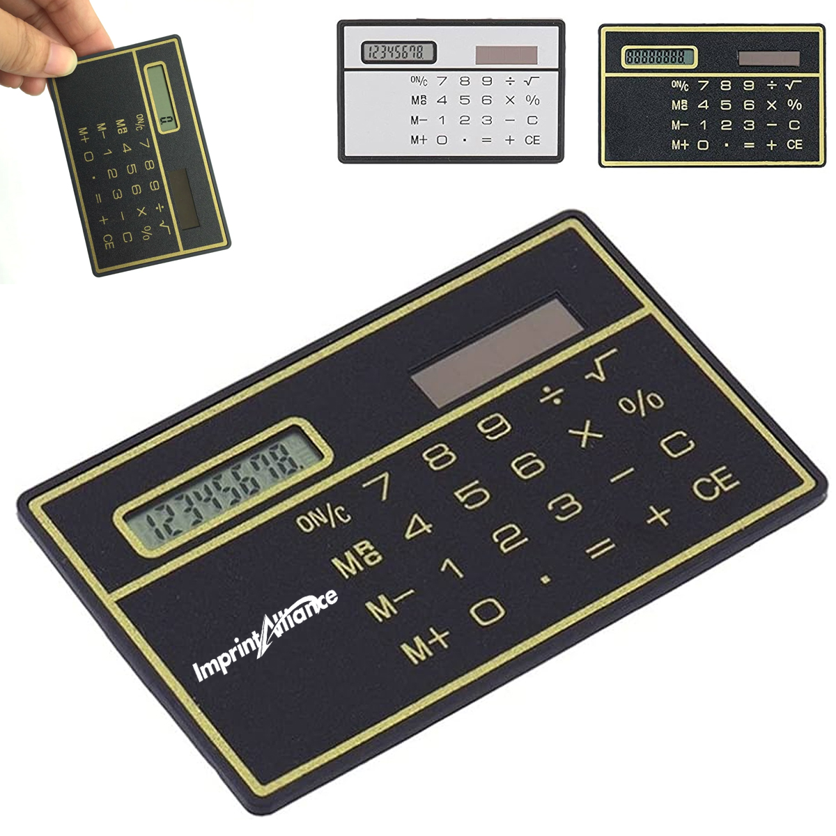 Slim Solar 8-Digit Pocket Calculator Card Style