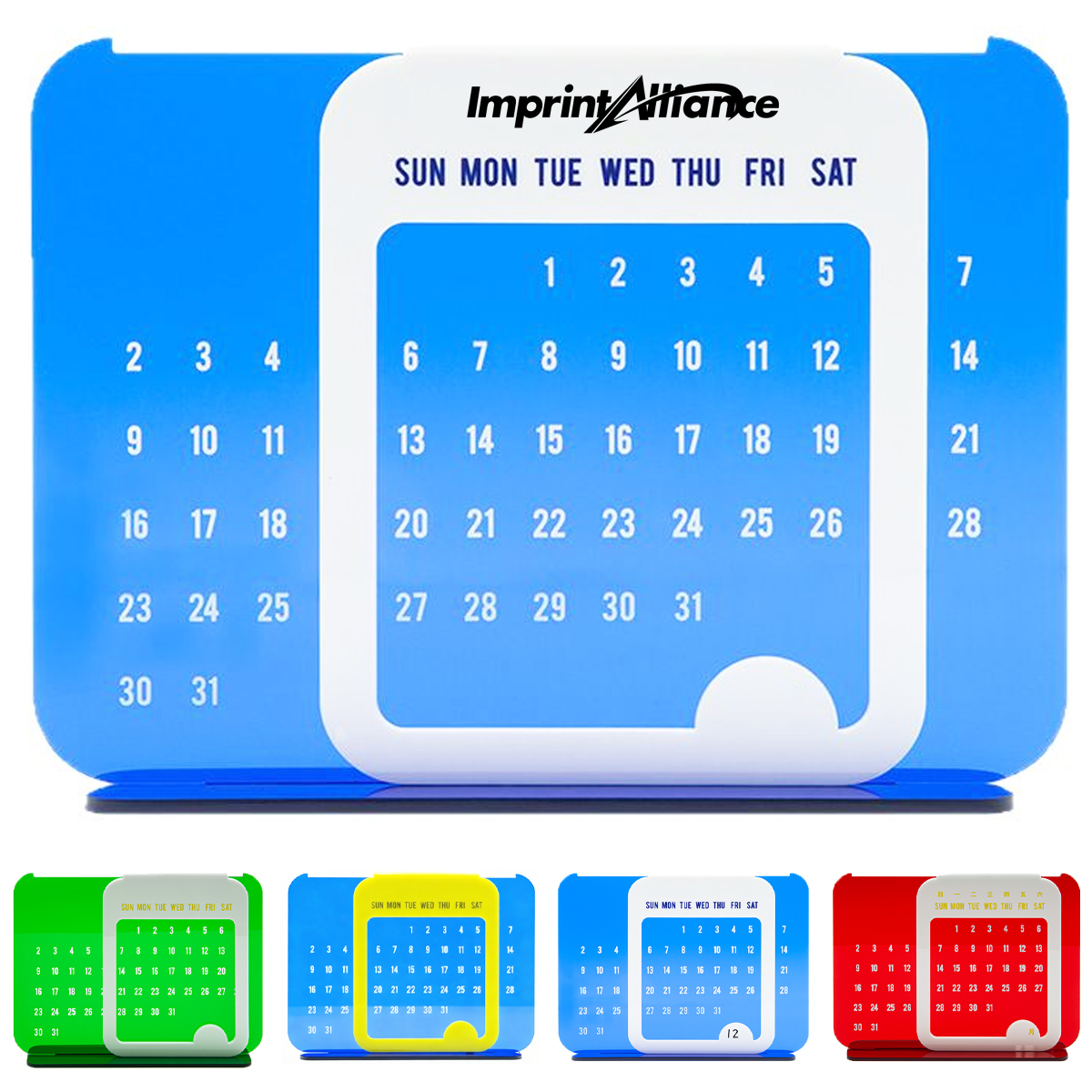 Acrylic Perpetual Calendar Desk Ornament Transparent