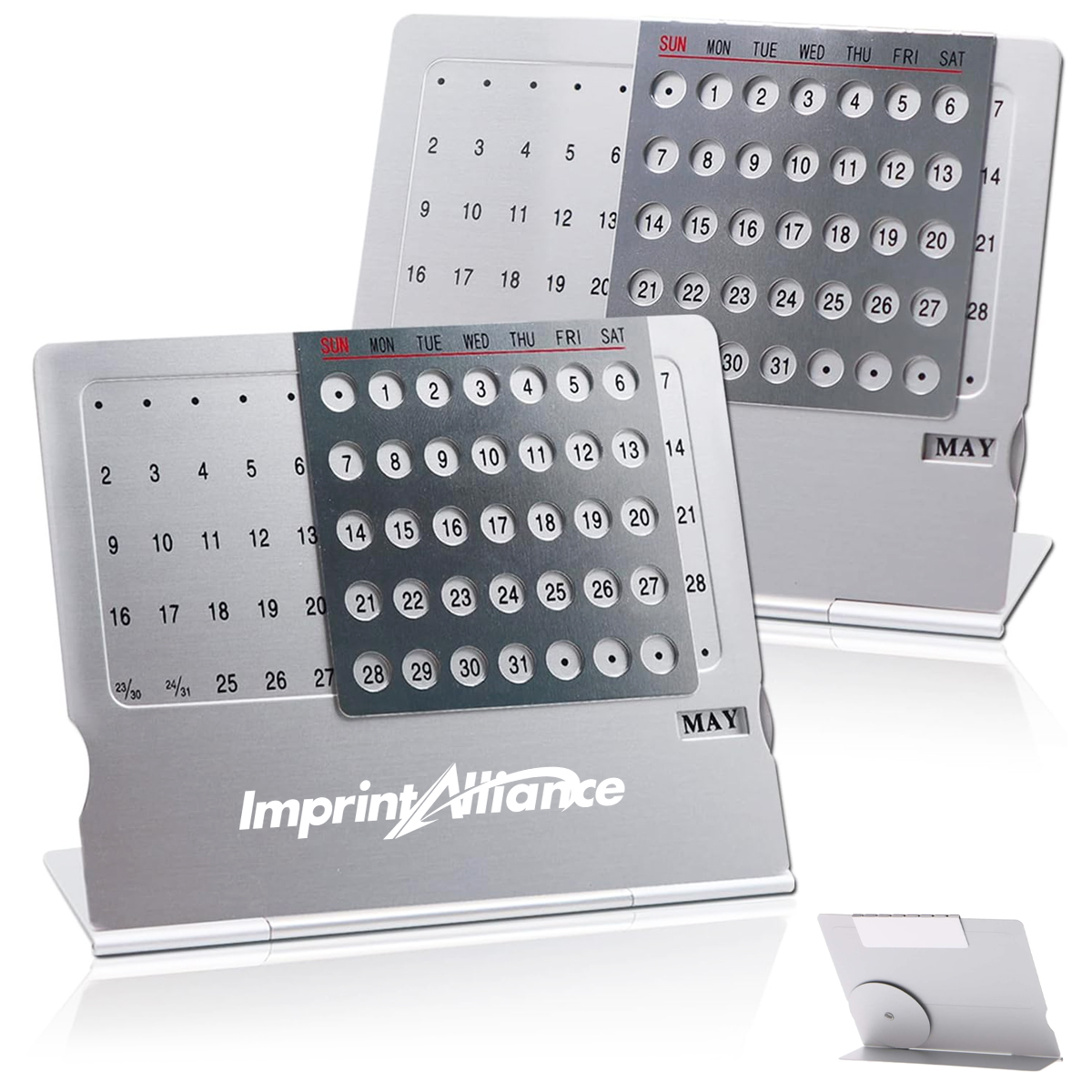 Metal Perpetual Calendar Desktop Organizer