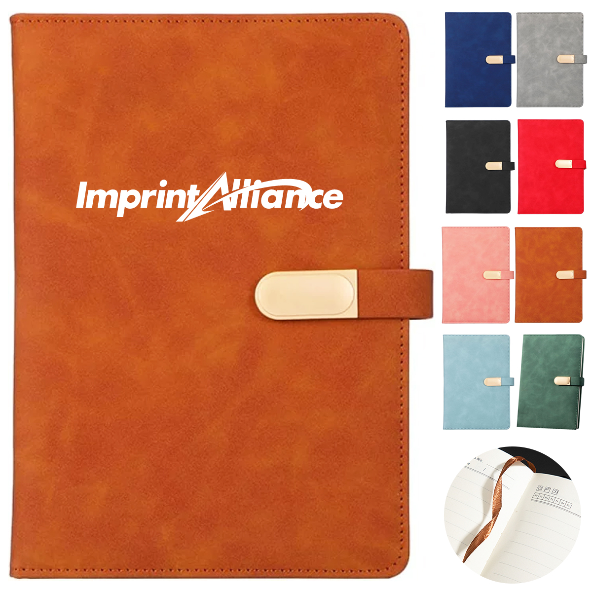 A5 PU Leather Business Notebook with Pen Loop