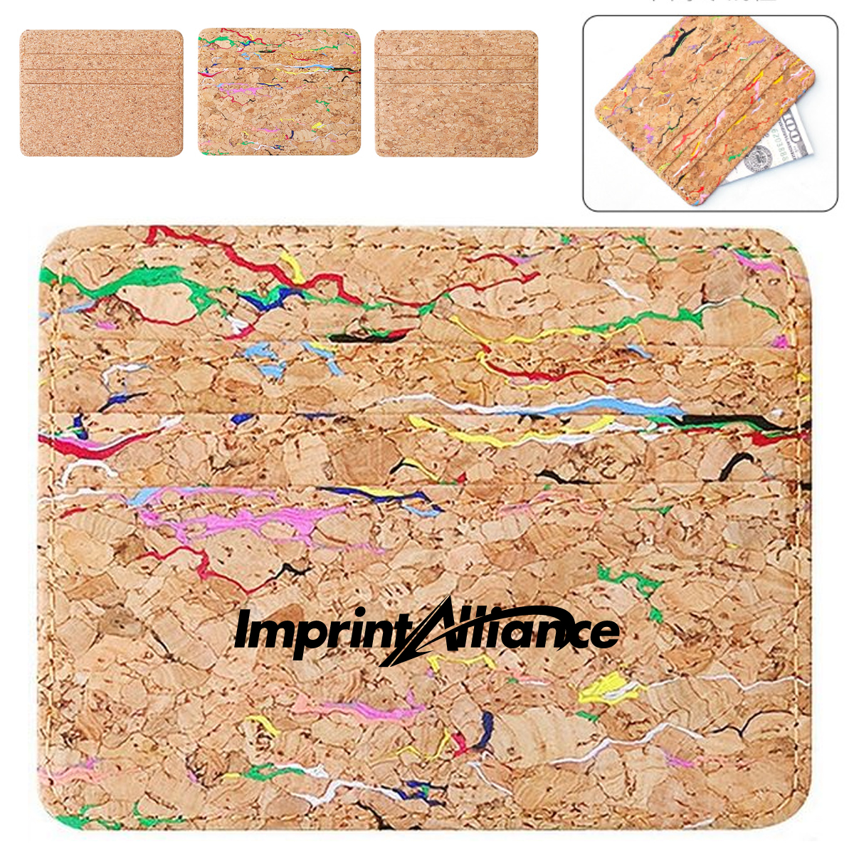 Cork Card Holder with Multiple Slots