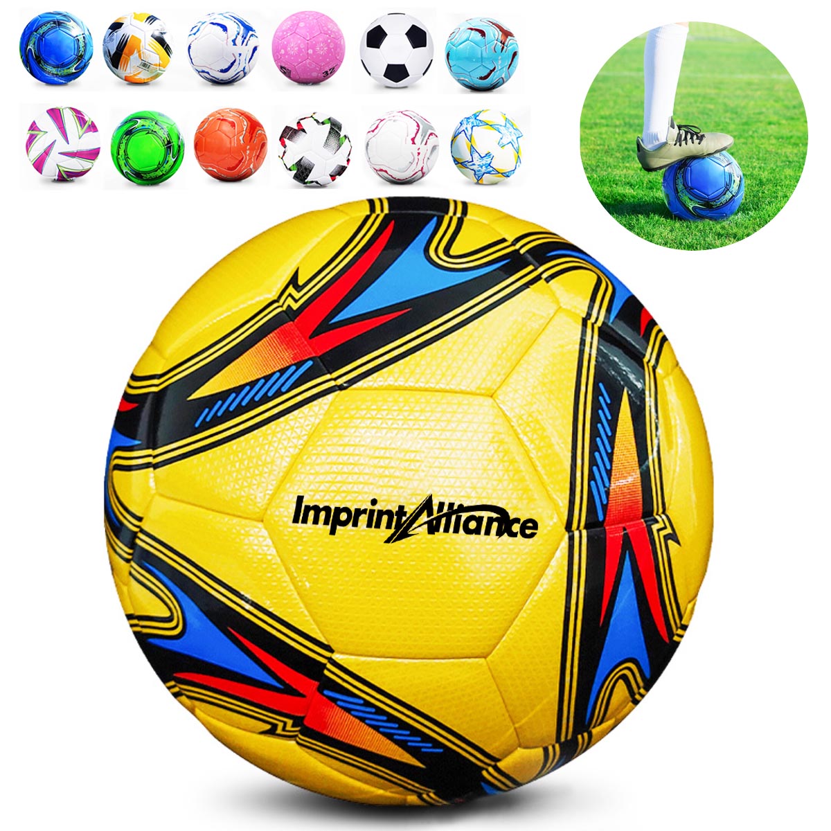 Size 5 Match Ready Synthetic Leather Soccer Ball