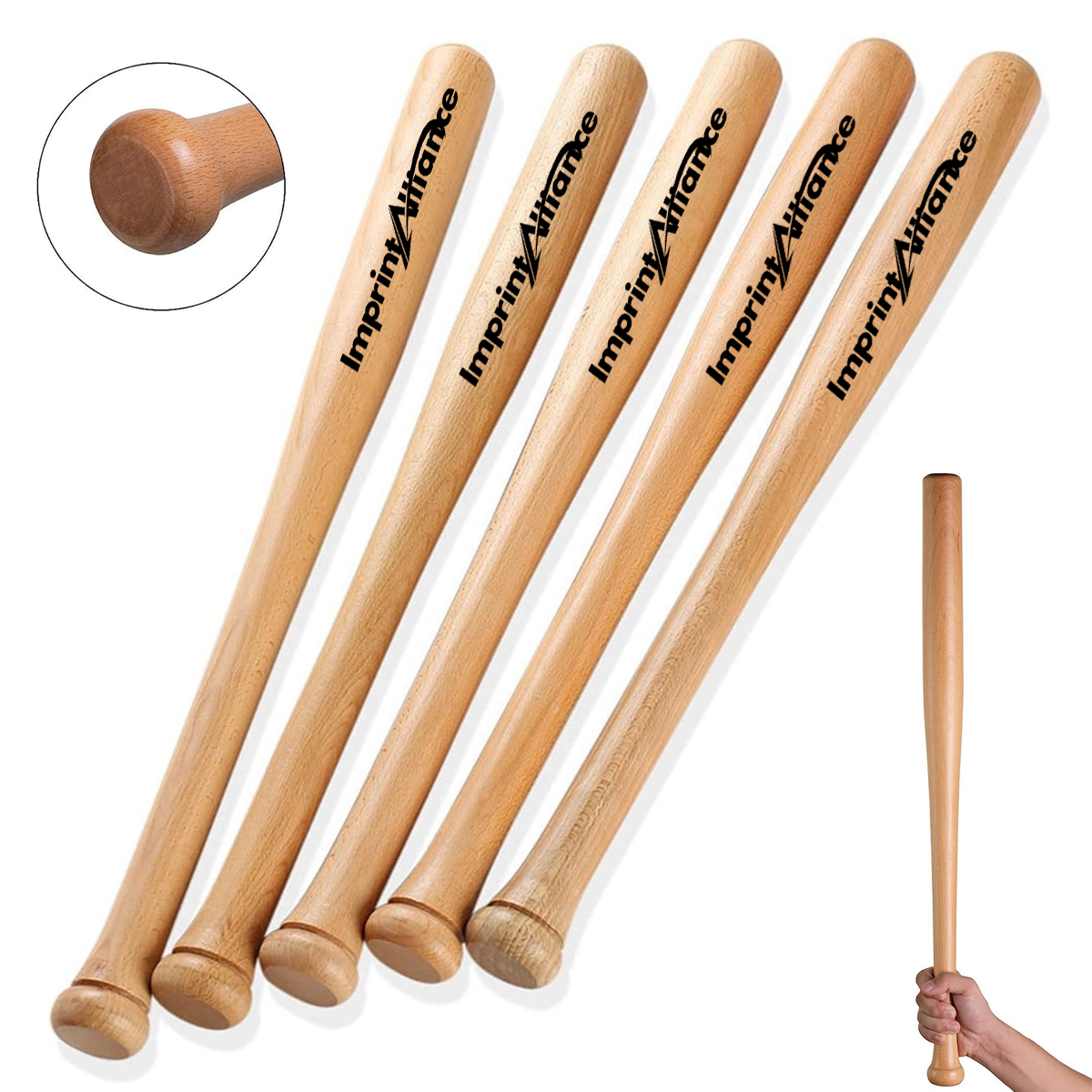 21 Inch Youth Solid Hardwood Baseball Bat