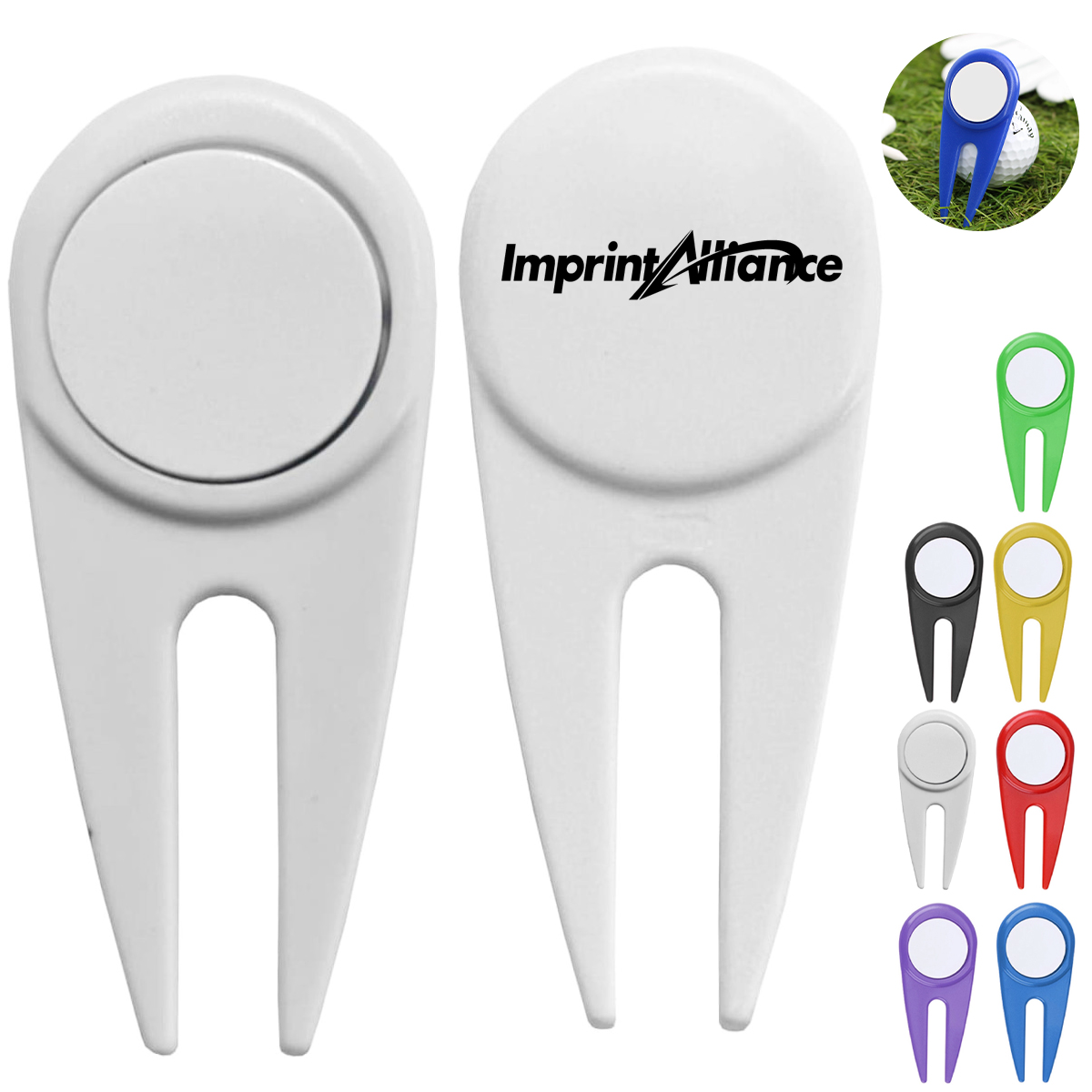 Durable Metal Golf Divot Repair Tool With Logo Recess