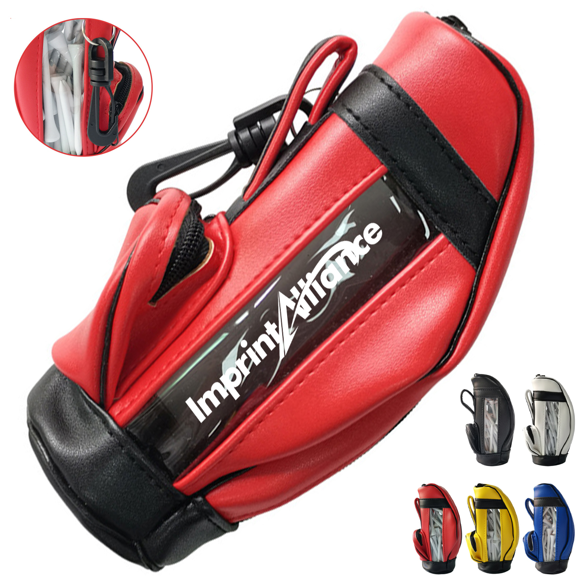 Luxury PU Leather Golf Accessories Waist Pouch