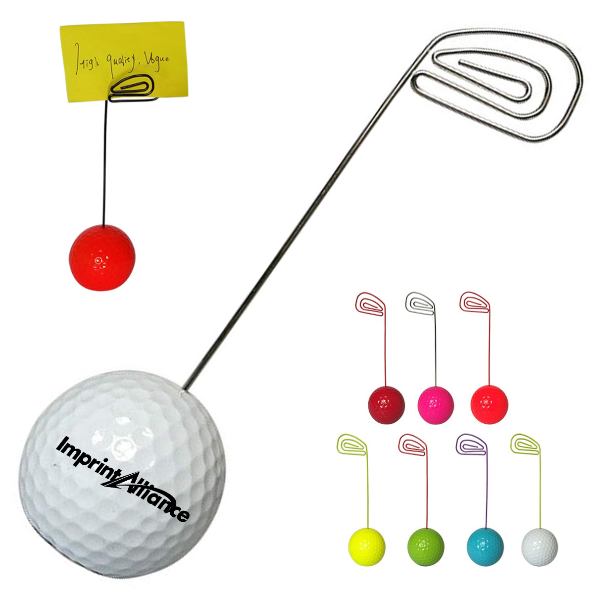 Novelty Golf Ball Theme Memo/Name Card Clip Holder